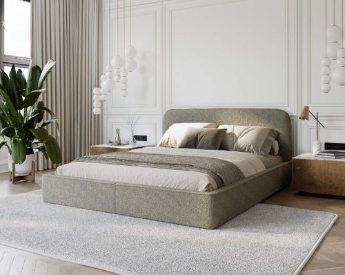 Łóżko tapicerowane Nello 140x200 Szare na Arena.pl