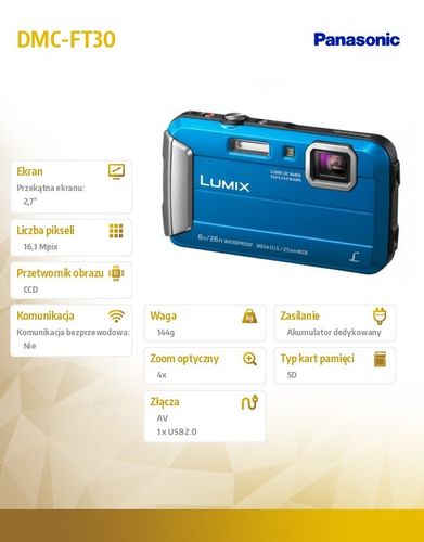 Panasonic DMC-FT30 blue na Arena.pl
