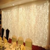 KURTYNA ŚWIETLNA 300LED 3x3m Mocne Grube Przewody - BIAŁE CIEPŁE -Na ŚWIĘTA
