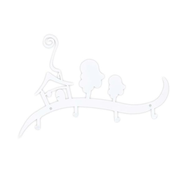 Wieszak ścienny Domek biały zdjęcie 1