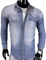 Koszula męska jeans slim fit EN223 r. M