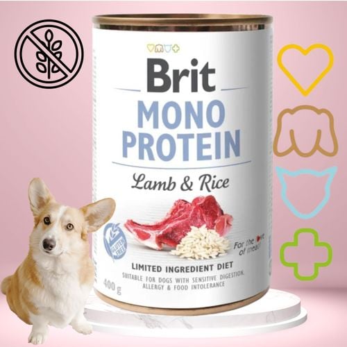 mokra karma dla psa brit mono protein lamb & rice 400 g jagnięcina z ryżem na Arena.pl