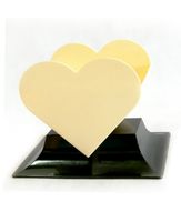 doniczka serduszko ecri z czarną stopką