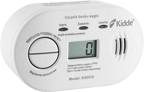 CZUJNIK CZADU Kidde K5DCO WYŚWIETLACZ LCD 10 LAT na Arena.pl