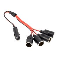 Rozgałęziacz poczwórny z przewodami, 12/24V, max 20A