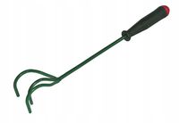 spulchniacz 3 zębny 6cm z trzonkiem metalowym 25cm i plastikowa rączką