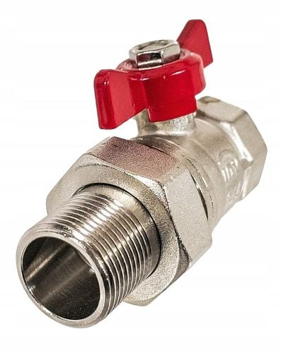 ZAWÓR KUREK KULOWY GW 3/4'' CALA DN20 ZE ŚRUBUNKIEM I DŁAWICĄ MOTYLEK na Arena.pl