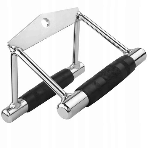 PODWÓJNY TRÓJKĄTNY UCHWYT DO WYCIĄGU ATLASU STALOWY NA TRICEPS PLECY POMPA na Arena.pl