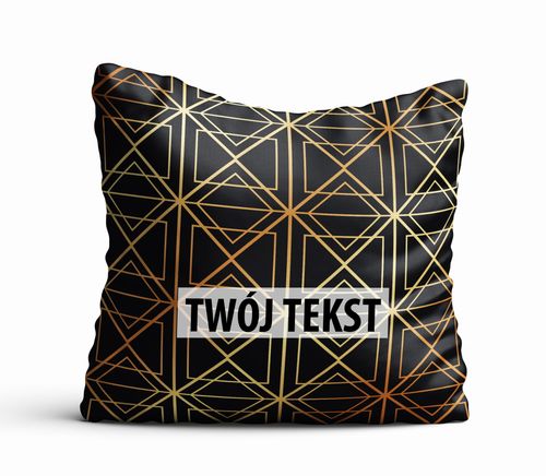 Poduszka Dekoracyjna GEOMETRYCZNA  z Twoim napisem G42 na Arena.pl