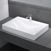 Umywalka nablatowa z konglomeratu - OSLO SWISS MEYER 100 cm