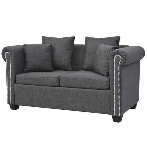 Zestaw 2 Materiałowych Sof, Ciemnoszary na Arena.pl