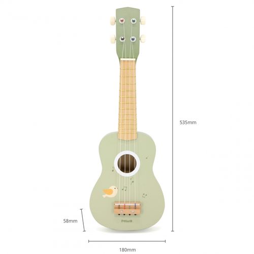Viga Drewniane Ukulele Gitara Dla Dzieci Zielone Z Nutami na Arena.pl