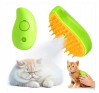 SZCZOTKA PAROWA DLA PSA KOTA ELEKTRYCZNA DO PIELĘGNACJI SIERŚCI ŻÓŁTA