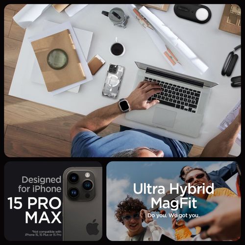 spigen ultra hybrid mag magsafe iphone 15 pro max zero one white na Arena.pl
