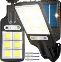 MOCNA LAMPA SOLARNA LED OGRODOWA ULICZNA CZUJNIK RUCHU I ZMIERZCHU + PILOT