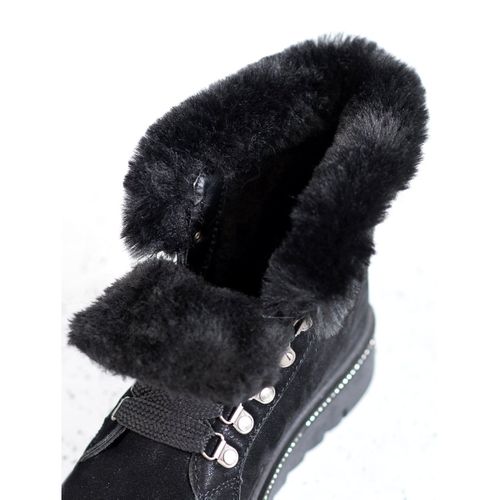 Sznurowane Czarne Botki r.36 na Arena.pl