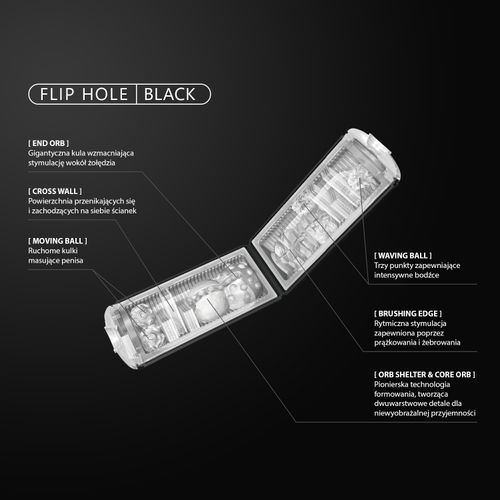 tenga - flip hole (czarny) na Arena.pl