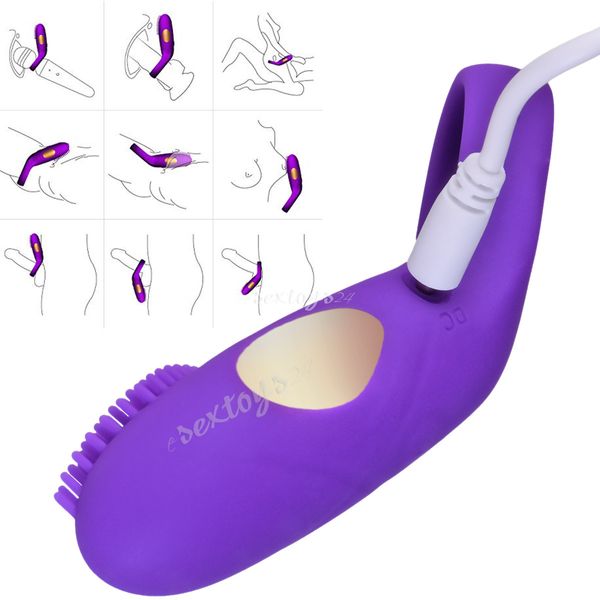 MASAŻER Pierścień z Wibratorem 10 PROGRAMÓW FIOLETOWY zdjęcie 2