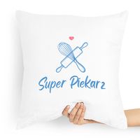 Poduszka Prezent Dla Piekarza Super Piekarz Z Nadrukiem Ze Zdjęciem