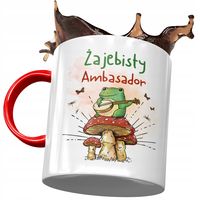 Kubek Czerwony Dla Ambasadora Żajebisty Ambasador Z Nadrukiem Ze Zdjęciem