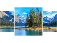 80X40CM JEZIORO MALIGNE TRÓJ OBRAZ