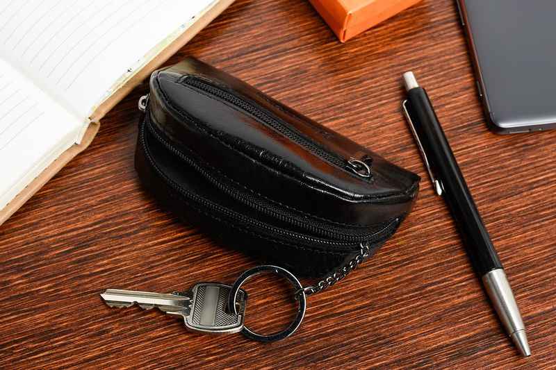 Czarne Etui Na Klucze Ze Skóry Naturalnej Beltimore G85 zdjęcie 7