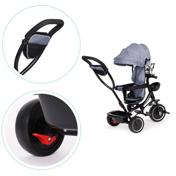 Rowerek trójkołowy z obracanym siedzeniem daszek zdjęcie 7