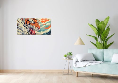 Obraz 90x40cm Tygrys Na Fali na Arena.pl