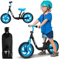 Rowerek Biegowy Rower Dziecięcy Koła EVA 12" Czarno-niebieski