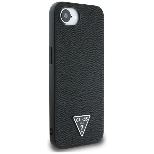 etui guess grained triangle magsafe do   iphone 16e czarny zdjęcie 4