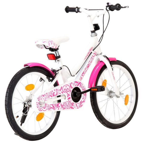 Rower dla dzieci, 18 cali, różowo-biały na Arena.pl