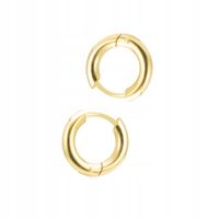 Pozłacane Kolczyki Małe Kółko Ze Stali Chirurgicznej Złote Eleganckie