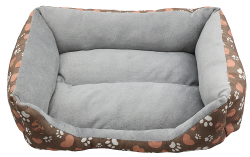 Legowisko dla psa brązowe XL prostokątne PAWPRINT 74x59x12cm na Arena.pl