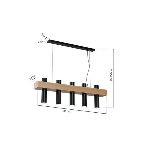 LAMPA WISZĄCA WEST BLACK 5XGU10 na Arena.pl