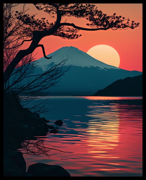 Plakat 40x50cm Góra Wieczorem zdjęcie 2