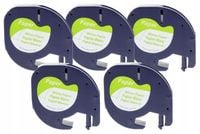 Taśma do Dymo LetraTag biała 12mm LT 59421 ZESTAW 5 SZTUK S0721500