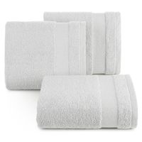 Ręcznik frotte z kolorową bordiurą NESSY 70X140 jasnoszary