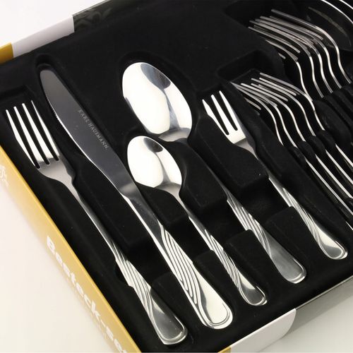 ZESTAW SZTUĆCÓW 30 ELEMENTÓW DLA 6 OSÓB KPL SZTUĆCE NIERDZEWNE W PUDEŁKU na Arena.pl