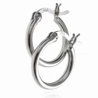 DELIKATNE SREBRNE KOLCZYKI KOŁA KÓŁKA KÓŁECZKA 1,6CM KREOLE KREOLKI