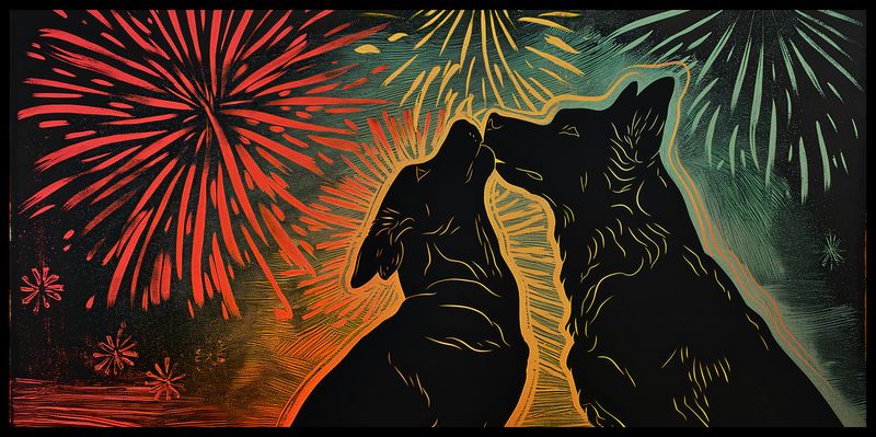 Plakat 91,3x44,5cm Psi Uścisk zdjęcie 2