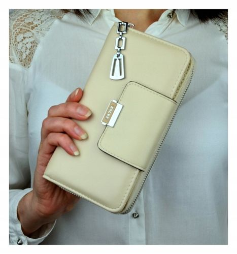 PORTFEL DAMSKI PODWÓJNY NA ZAMEK DUŻY organizer pojemny na Arena.pl