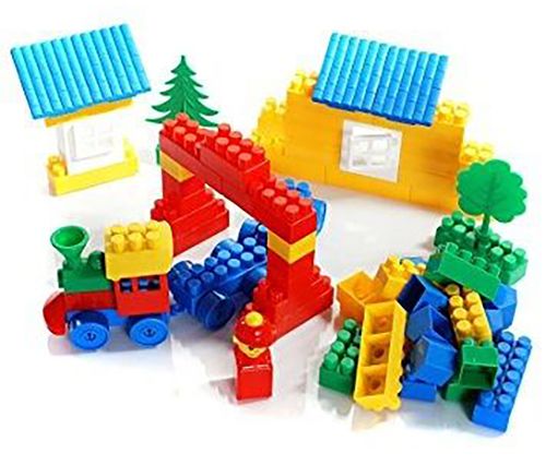 Hemar czerwony kuferek z klockami K2, 280 elementów na Arena.pl