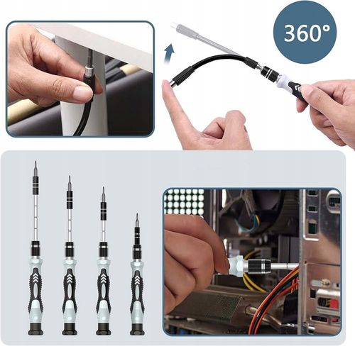 PROFESJONALNY ZESTAW narzędzi śrubokrętów wkrętaki torx bity DUŻY 132 na Arena.pl