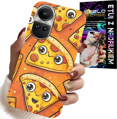 ETUI DO OPPO RENO10 PRO 5G - SŁODKIE UŚMIECHNIĘTE PIZZE CASE + FOLIA na Arena.pl