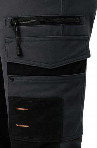 ELASTYCZNE Spodnie ROBOCZE Męskie BHP STRETCH MOCNE OCHRONNE SPANDEX SZARE na Arena.pl