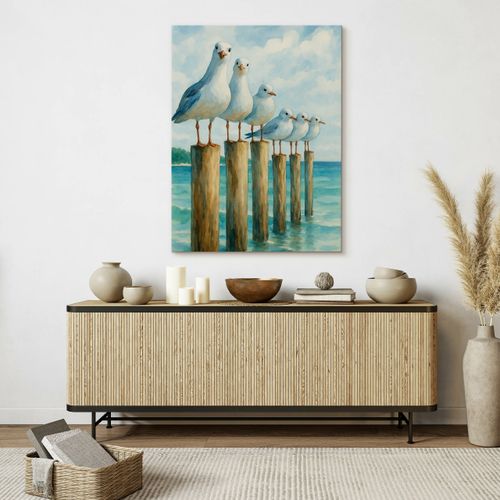 Obraz Na Płótnie Malowane Mewy 40cm x 50cm na Arena.pl