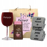 Zestaw na 18 nastke 20 25 30 URODZINY prezent wino