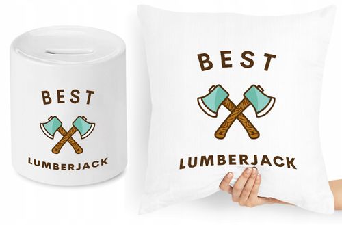 Dla Drwala Zestaw Poduszka + Skarbonka Prezent Z Nadrukiem Ze Zdjęciem na Arena.pl