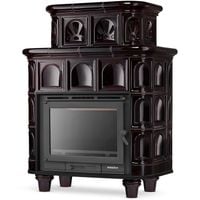 Piec kominek piecyk kaflowy ceramiczny obudowa kominkowa SALZBURG brązowy