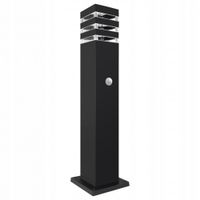 LAMPA OGRODOWA Z CZUJNIKIEM RUCHU E27 LED 60CM CZARNA SŁUPEK